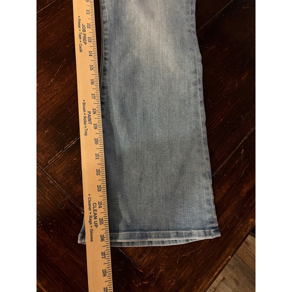 FRAME Le One Crop Mini Boot Jeans Womens Size 2 Medium Wash Blue High Rise Flare - Picture 11 of 13